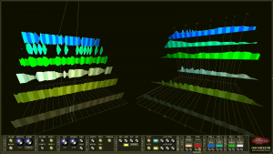 Oscarizor 2D 3D multi channel spectrum analyzer audio plug-in VST VST3 AU AAX Free 3D Combined parallel view