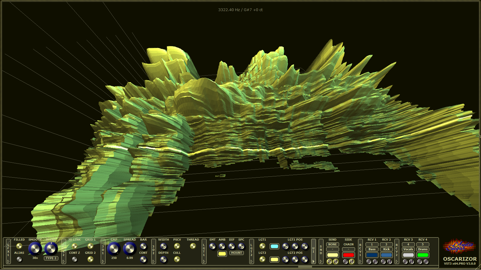 Oscarizor – 2D/3D Multi Channel Spectrum Analyzer Audio Plug-In