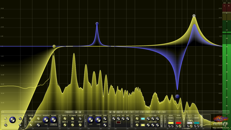 Filterizor 2D 3D multi channel equalizer filter effect audio plug-in VST VST3 AU AAX Free MS