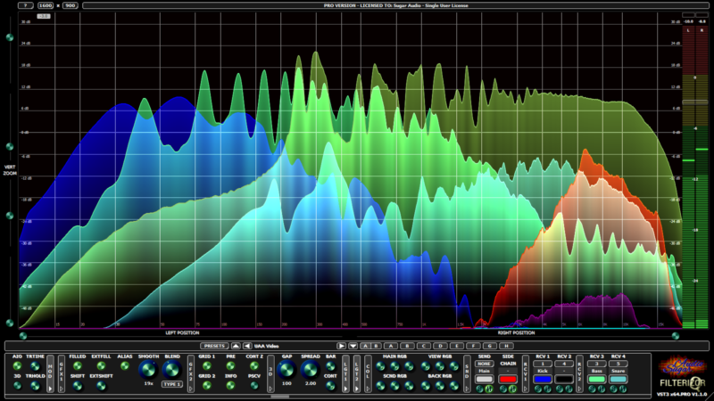 Filterizor 2D 3D multi channel equalizer filter effect audio plug-in VST VST3 AU AAX Free UI