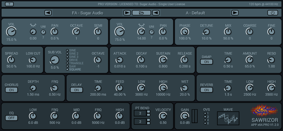 Sawrizor 1.2.0 – Introducing Presets